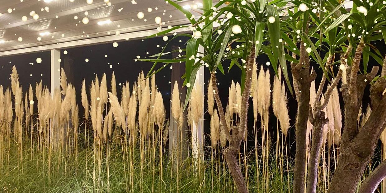 Mitarbeiter-Weihnachtsfeier in einer Sommer-Location